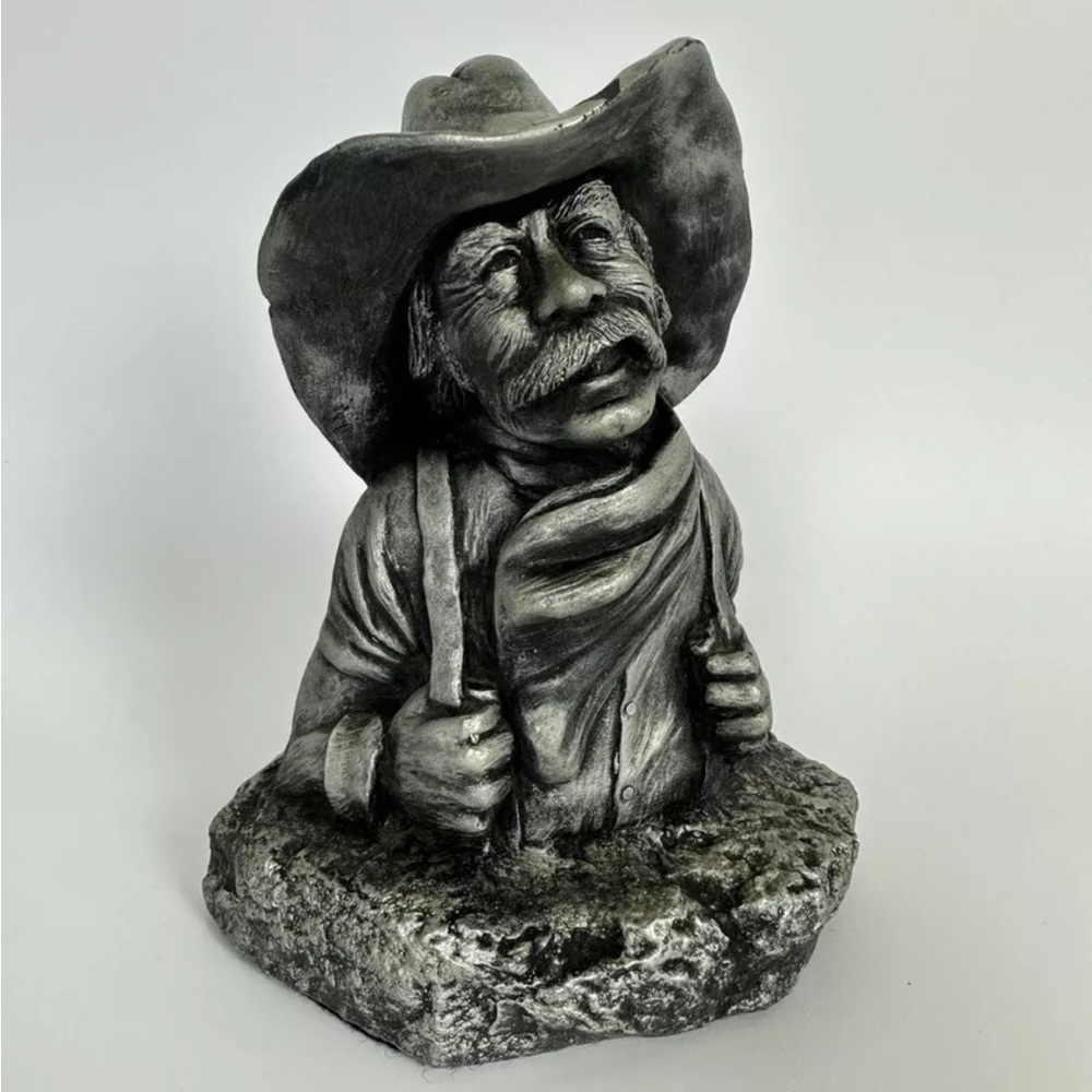 Rare “Howdy” Pewter Cowboy Signed Bust Statue Richard Fuller Limited Edition - Picture 2 of 8